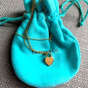 Tiffany & co. 18k rose gold necklace and pendant.